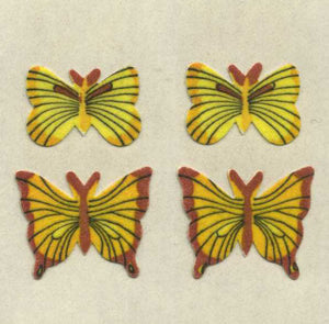 Wholesale - Roll of Furrie Stickers - Yellow Butterflies