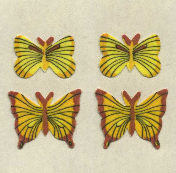 Wholesale - Roll of Furrie Stickers - Yellow Butterflies