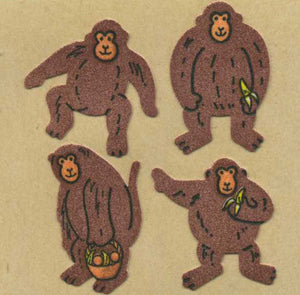 Wholesale - Pack of 12 Furrie Stickers - Monkeys