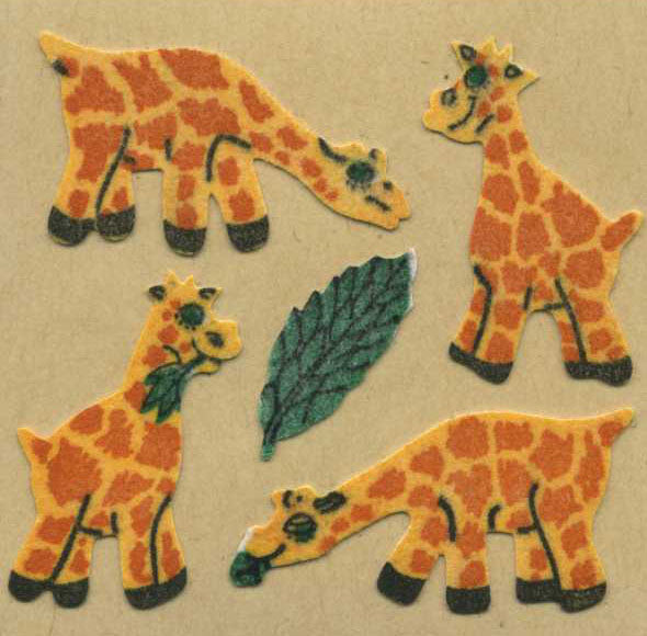 Wholesale - Roll of Furrie Stickers - Giraffes