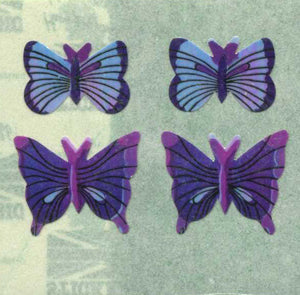 Wholesale - Pack of 12 Pearlie Stickers - Blue Butterflies