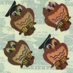 Wholesale - Pack of 12 Pearlie Stickers - Wise Owls