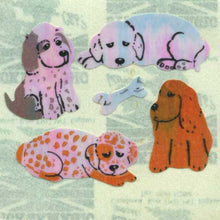 Load image into Gallery viewer, Wholesale - Roll of Pearlie Stickers - Puppies &amp; Bone