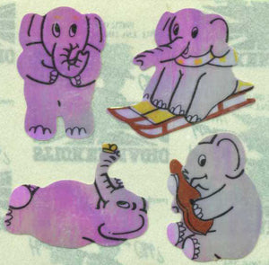 Wholesale - Pack of 12 Pearlie Stickers - Elephants