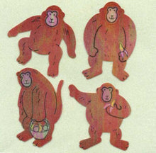 Load image into Gallery viewer, Wholesale - Roll of Pearlie Stickers - Monkeys