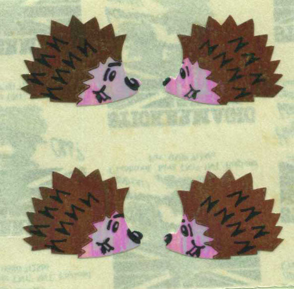 Wholesale - Roll of Pearlie Stickers - Hedgehogs