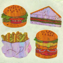 Load image into Gallery viewer, Wholesale - Roll of Pearlie Stickers - Fast Food