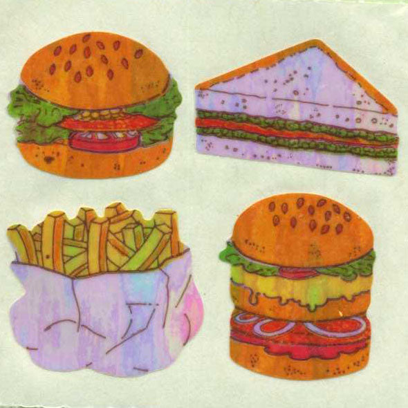 Wholesale - Roll of Pearlie Stickers - Fast Food