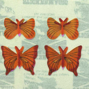 Wholesale - Pack of 12 Pearlie Stickers - Yellow Butterflies