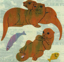 Load image into Gallery viewer, Wholesale - Pack of 12 Pearlie Stickers - Otters