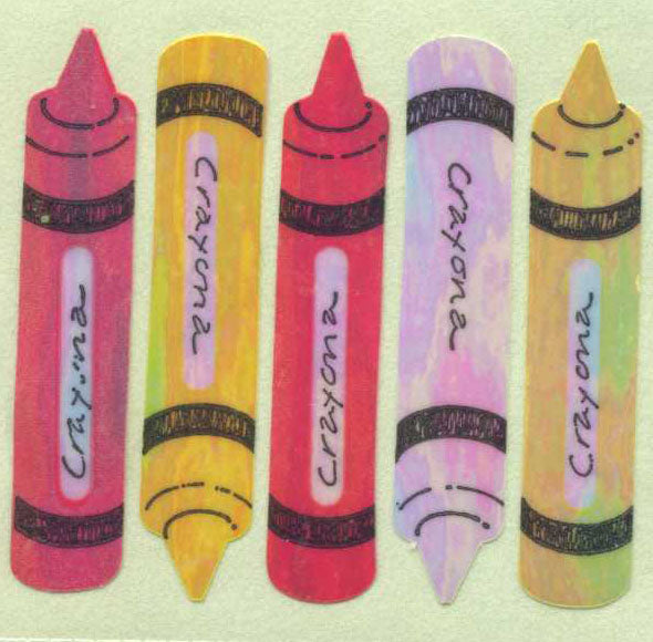 Wholesale - Roll of Pearlie Stickers - Crayons