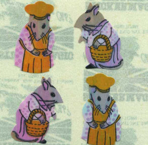 Wholesale - Pack of 12 Pearlie Stickers - Mr & Mrs Mouse