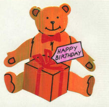 Load image into Gallery viewer, Wholesale - Pack of 12 Pearlie Stickers - Birthday Bear