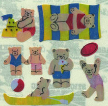 Load image into Gallery viewer, Wholesale - Roll of Pearlie Stickers - Micro Seaside Teds