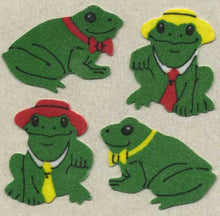 Load image into Gallery viewer, Wholesale - Roll of Furrie Stickers - Frogs &amp; Hat