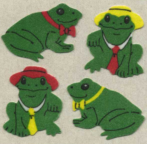 Wholesale - Roll of Furrie Stickers - Frogs & Hat