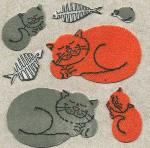 Wholesale - Roll of Furrie Stickers - Happy Cats