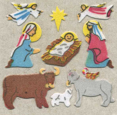 Wholesale - Roll of Furrie Stickers - Nativity Scene