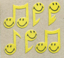 Load image into Gallery viewer, Wholesale - Roll of Furrie Stickers - Smiley Musical Notes