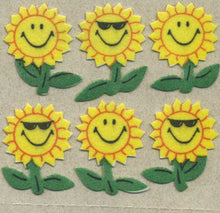 Load image into Gallery viewer, Wholesale - Roll of Furrie Stickers - Smiley Sunflower