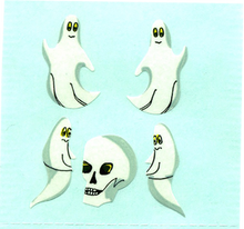Load image into Gallery viewer, Roll of Paper Stickers - Ghosts &amp; Skull
