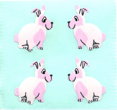 Wholesale - Roll of Paper Stickers - Hares