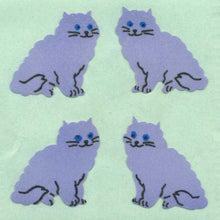 Load image into Gallery viewer, Wholesale - Pack of 12 Paper Stickers - Purple Cats