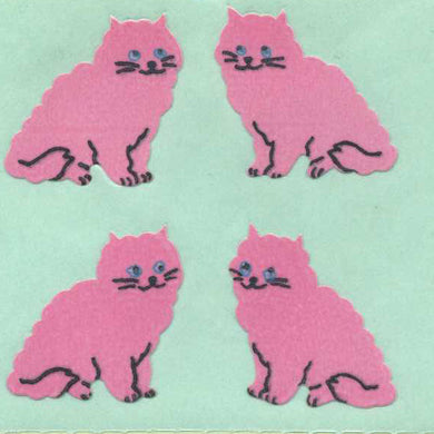 Wholesale - Roll of Paper Stickers - Pink Cats