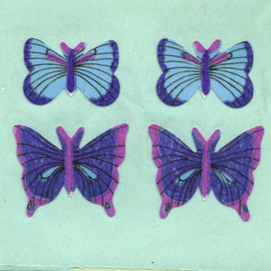 Wholesale - Pack of 12 Paper Stickers - Blue Butterflies