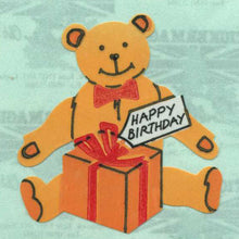 Load image into Gallery viewer, Wholesale - Pack of 12 Paper Stickers - Birthday Bear