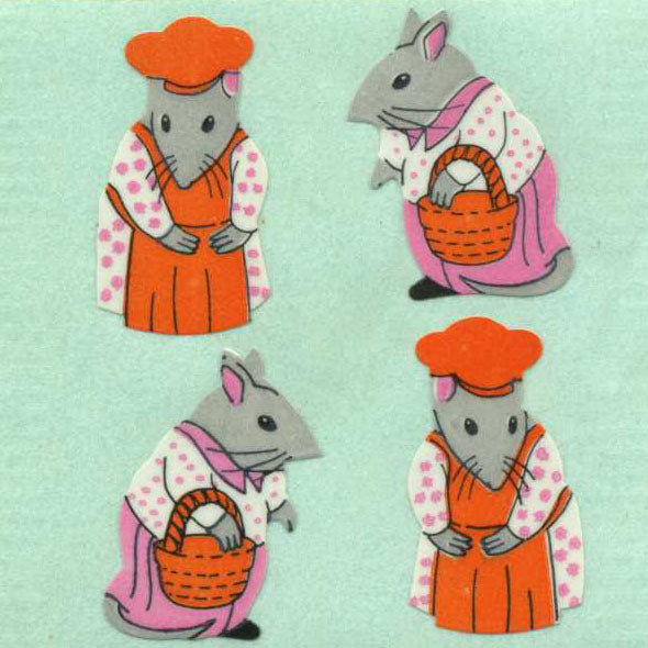 Wholesale - Roll of Paper Stickers - Mr & Mrs Mouse