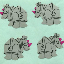 Load image into Gallery viewer, Wholesale - Pack of 12 Paper Stickers - Rhinos