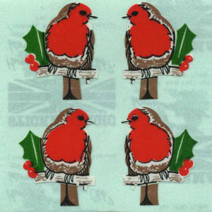 Wholesale - Pack of 12 Paper Stickers - Robins