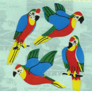 Wholesale - Pack of 12 Paper Stickers - Parrots