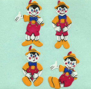 Wholesale - Pack of 12 Paper Stickers - Pinocchio