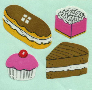 Wholesale - Pack of 12 Paper Stickers - Cakes