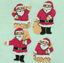 Load image into Gallery viewer, Wholesale - Pack of 12 Paper Stickers - Mini Santas