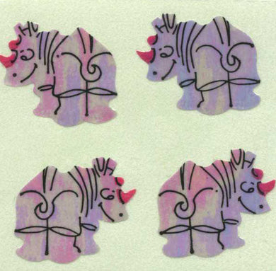 Wholesale - Roll of Pearlie Stickers - Rhinos