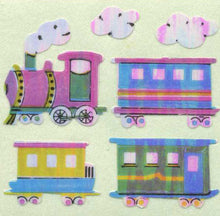 Load image into Gallery viewer, Wholesale - Roll of Pearlie Stickers - Steam Trains