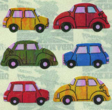 Load image into Gallery viewer, Wholesale - Roll of Pearlie Stickers - Vintage Cars