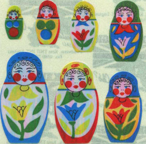 Wholesale - Pack of 12 Pearlie Stickers - Russian Dolls