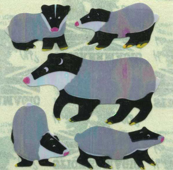 Wholesale - Roll of Pearlie Stickers - Badger Family