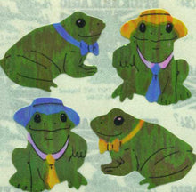 Load image into Gallery viewer, Wholesale - Roll of Pearlie Stickers - Frog Wearing Hat