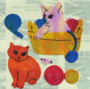 Wholesale - Roll of Pearlie Stickers - Kittens Playing