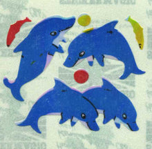 Load image into Gallery viewer, Wholesale - Roll of Pearlie Stickers - Dolphin &amp; Fish