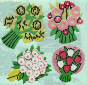 Wholesale - Roll of Paper Stickers - Floral Posies