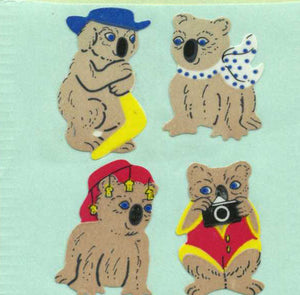 Wholesale - Pack of 12 Paper Stickers - Funny Koalas