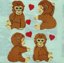 Load image into Gallery viewer, Wholesale - Roll of Paper Stickers - Love Chimps