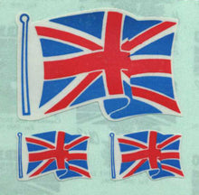 Load image into Gallery viewer, Wholesale - Pack of 12 Paper Stickers - Union Jacks X 3