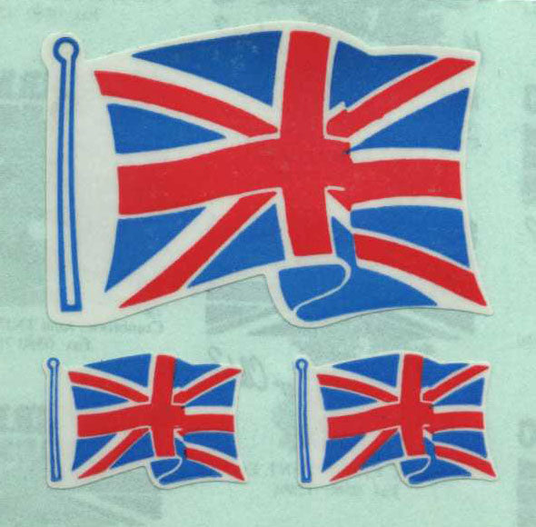 Wholesale - Roll of Paper Stickers - Union Jacks X 3